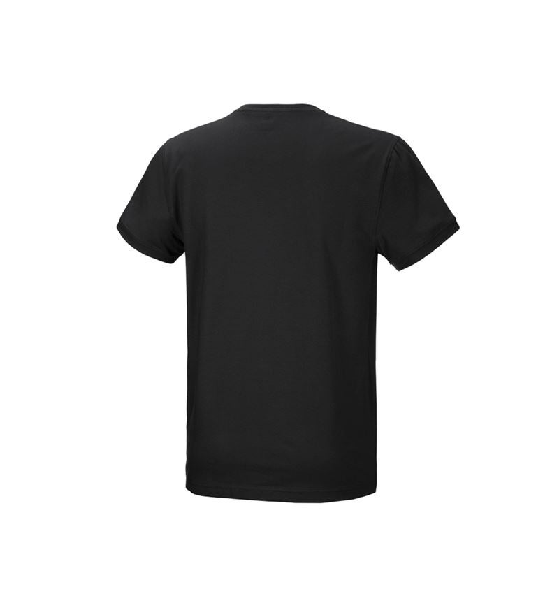 Shirts & Co.: e.s. T-Shirt cotton stretch + schwarz 4