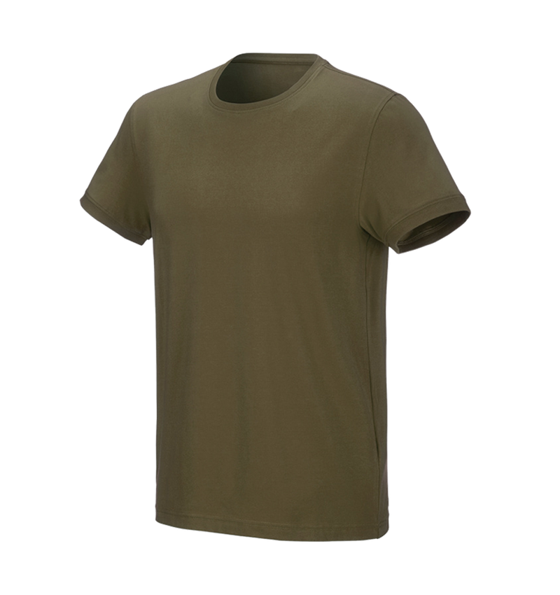 Shirts, Pullover & more: e.s. T-shirt cotton stretch + mudgreen 2