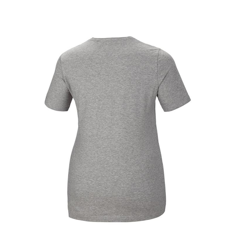 Thèmes: e.s. T-Shirt cotton stretch, femmes, plus fit + gris mélange 3