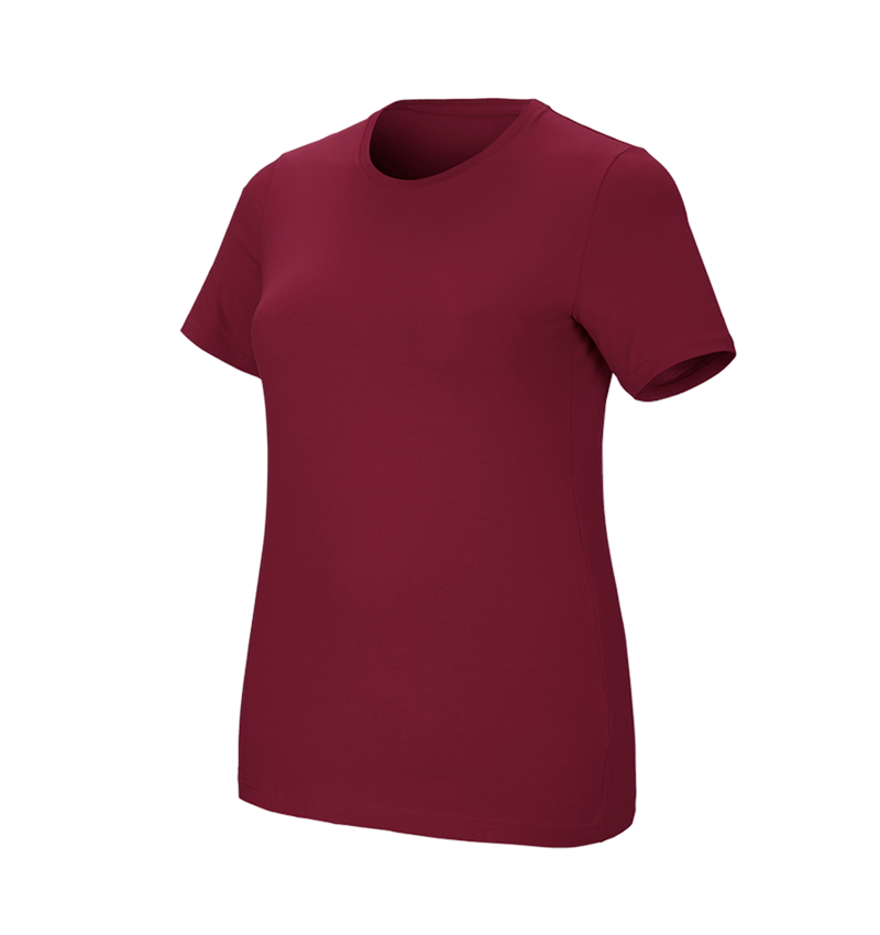 Installateurs / Plombier: e.s. T-Shirt cotton stretch, femmes, plus fit + bordeaux 2