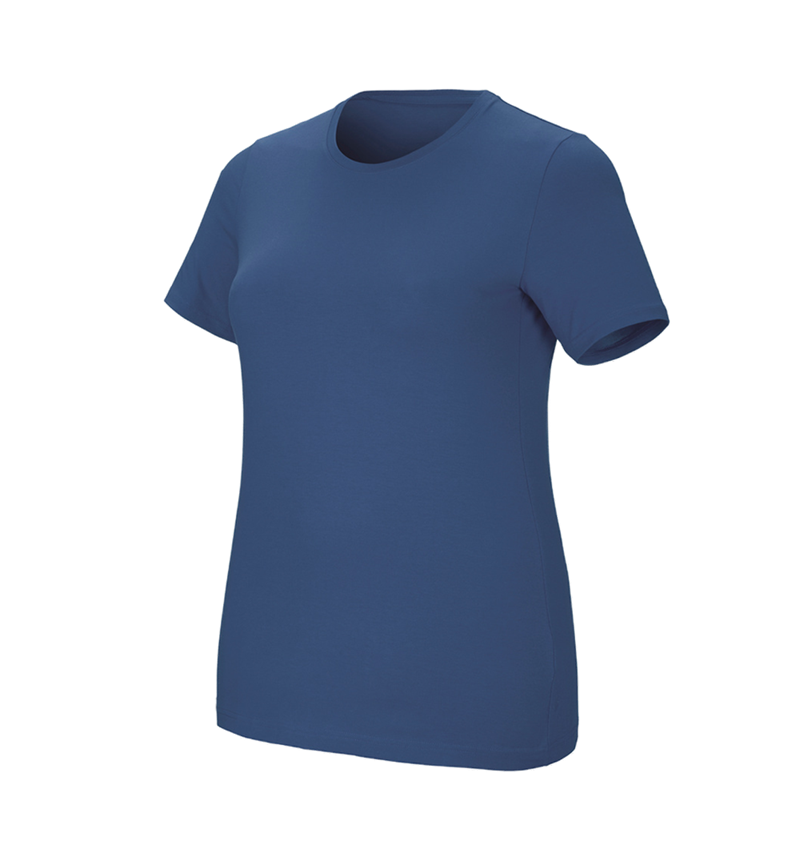Installateurs / Plombier: e.s. T-Shirt cotton stretch, femmes, plus fit + cobalt 2