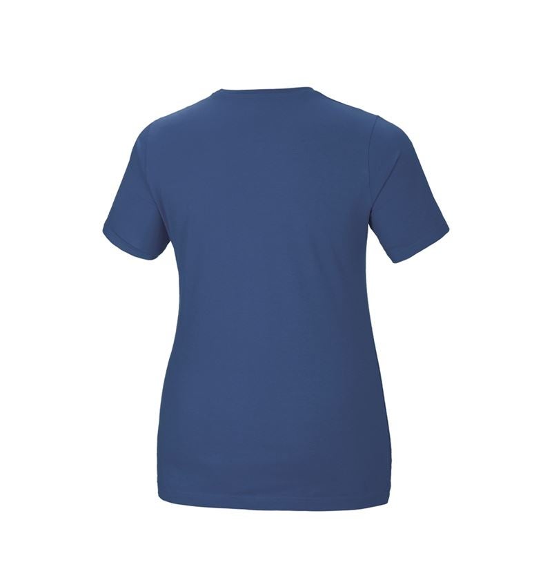 Installateurs / Plombier: e.s. T-Shirt cotton stretch, femmes, plus fit + cobalt 3