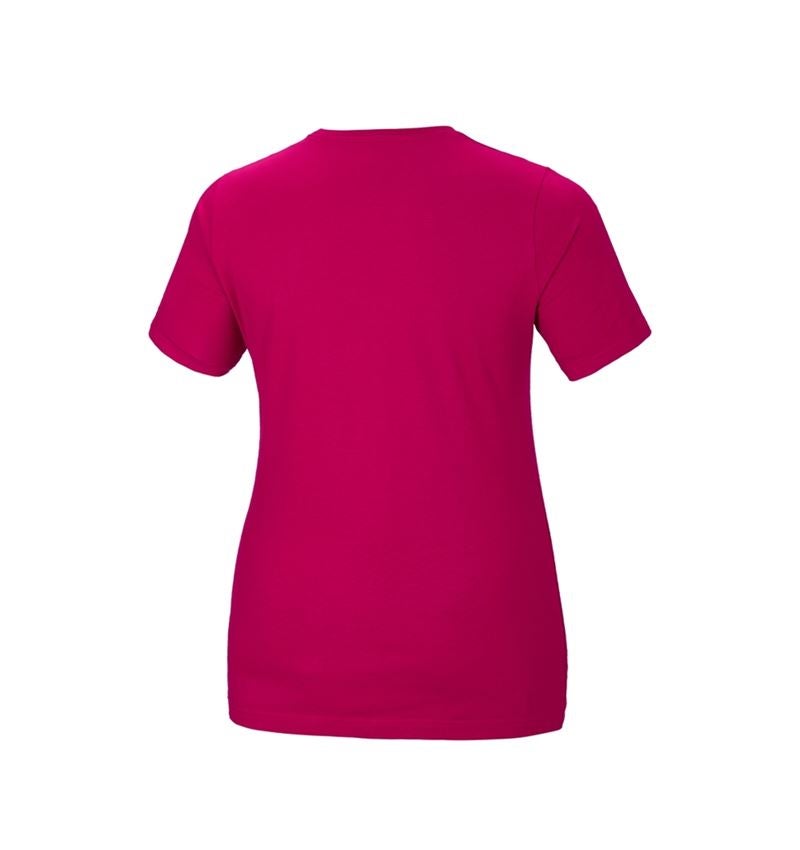 Shirts & Co.: e.s. T-Shirt cotton stretch, Damen, plus fit + beere 3