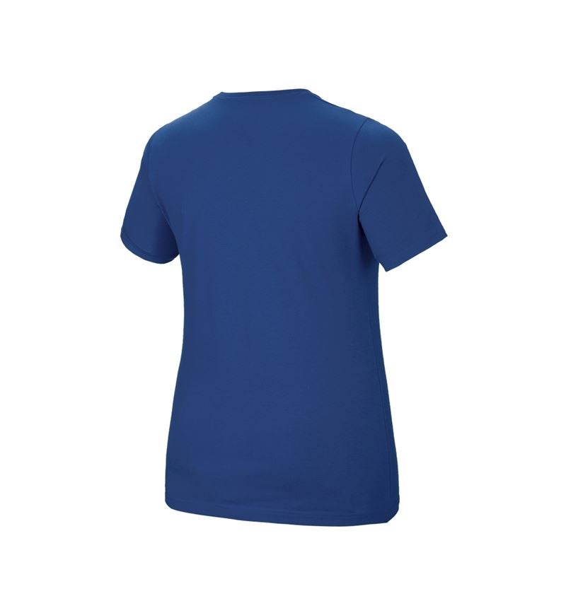 Installateurs / Plombier: e.s. T-Shirt cotton stretch, femmes, plus fit + bleu alcalin 3