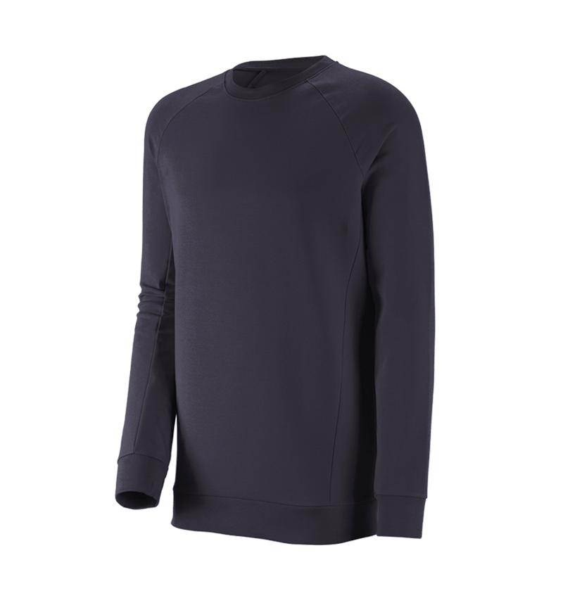 Shirts & Co.: e.s. Sweatshirt cotton stretch, long fit + dunkelblau 2