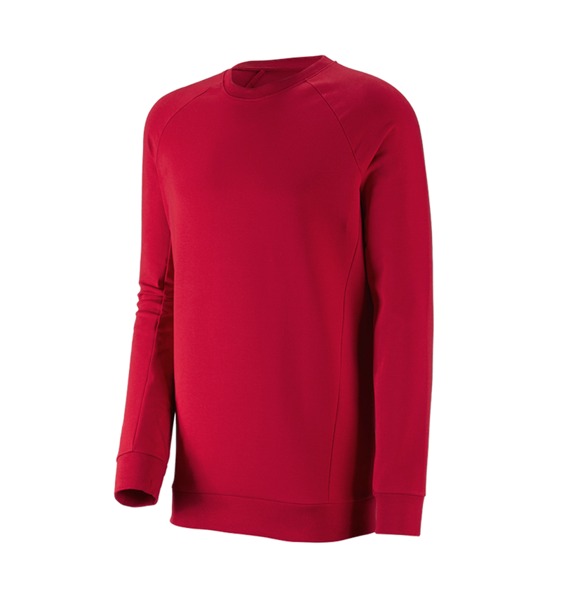 Shirts & Co.: e.s. Sweatshirt cotton stretch, long fit + feuerrot 2