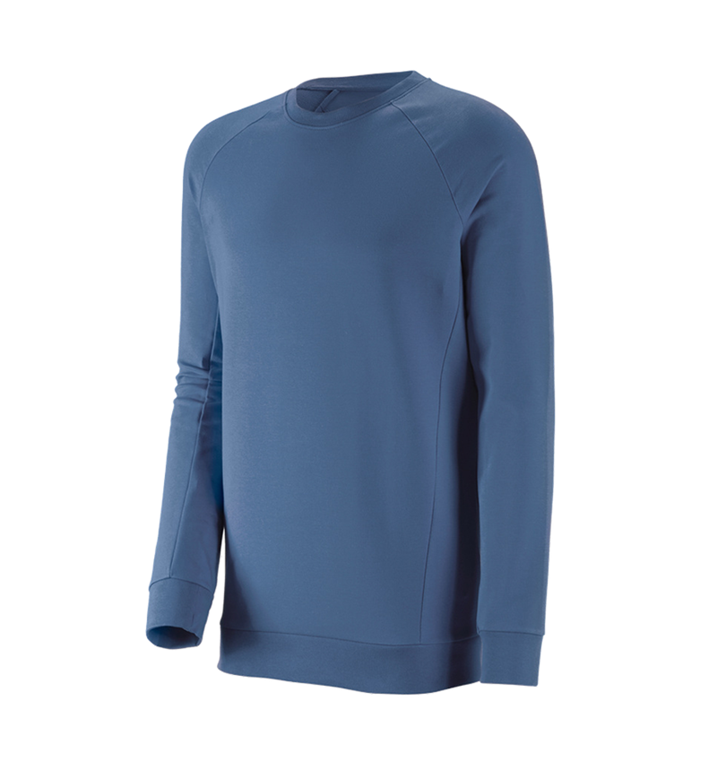 Hauts: e.s. Sweatshirt cotton stretch, long fit + cobalt 2