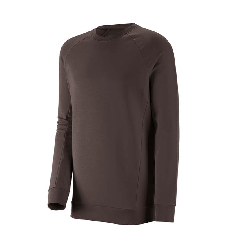 Installateurs / Plombier: e.s. Sweatshirt cotton stretch, long fit + marron 2
