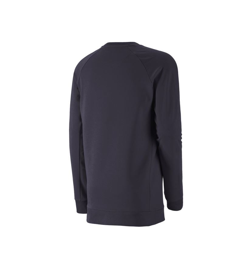 Shirts & Co.: e.s. Sweatshirt cotton stretch, long fit + dunkelblau 3