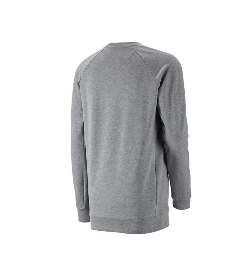 Shirts & Co.: e.s. Sweatshirt cotton stretch, long fit + graumeliert 3