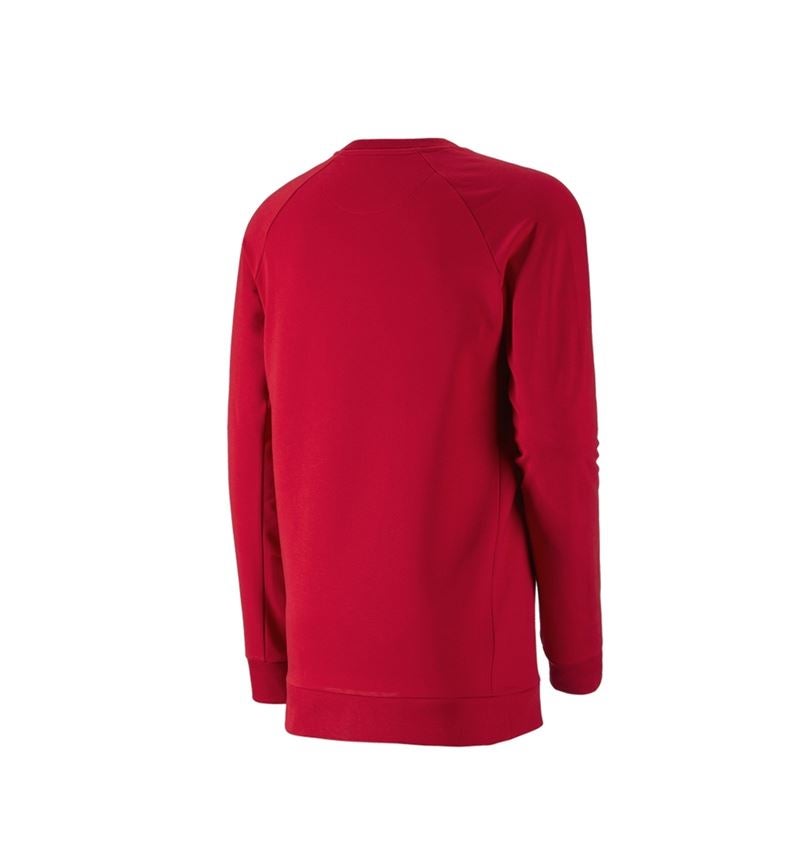 Shirts & Co.: e.s. Sweatshirt cotton stretch, long fit + feuerrot 3