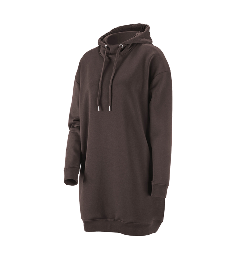 Shirts, Pullover & more: e.s. Oversize hoody sweatshirt poly cotton, ladies + chestnut 1