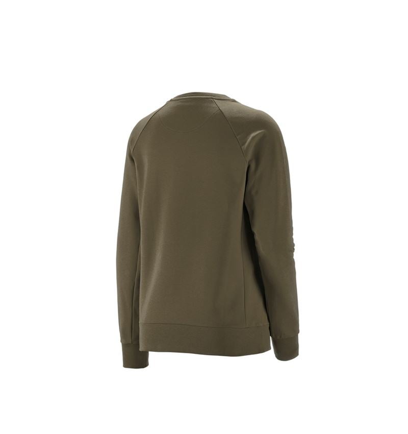 Thèmes: e.s. Sweatshirt cotton stretch, femmes + vert boue 3