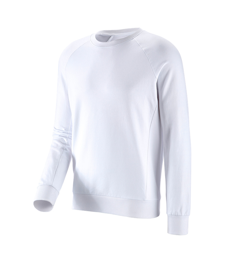 Hauts: e.s. Sweatshirt cotton stretch + blanc 2