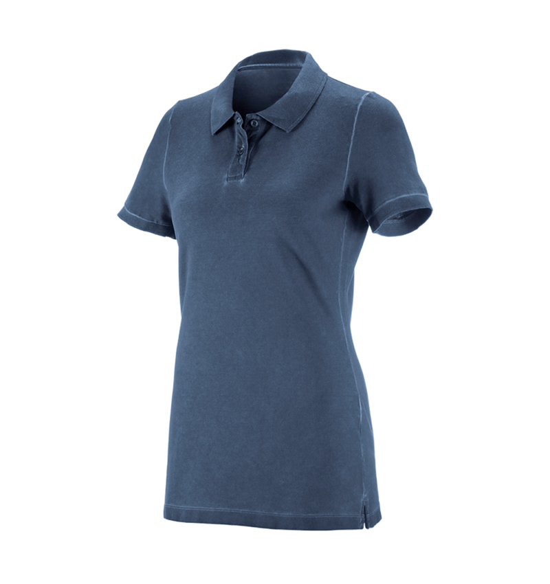Topics: e.s. Polo shirt vintage cotton stretch, ladies' + antiqueblue vintage