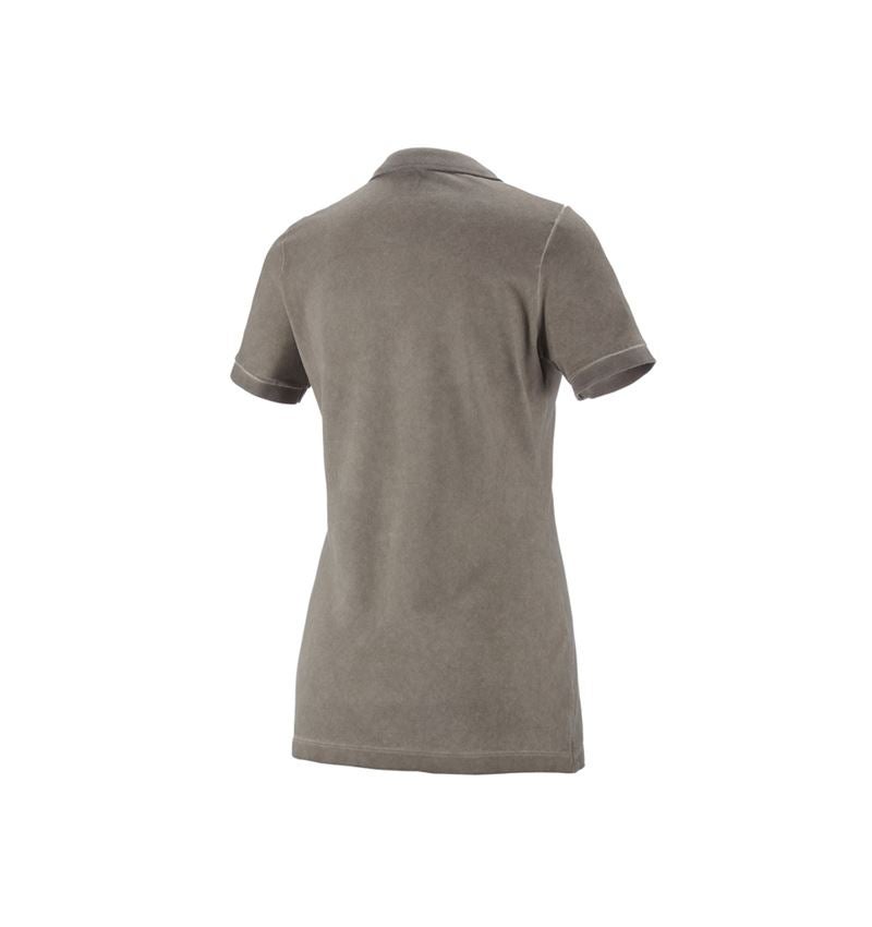 Gardening / Forestry / Farming: e.s. Polo shirt vintage cotton stretch, ladies' + taupe vintage 6
