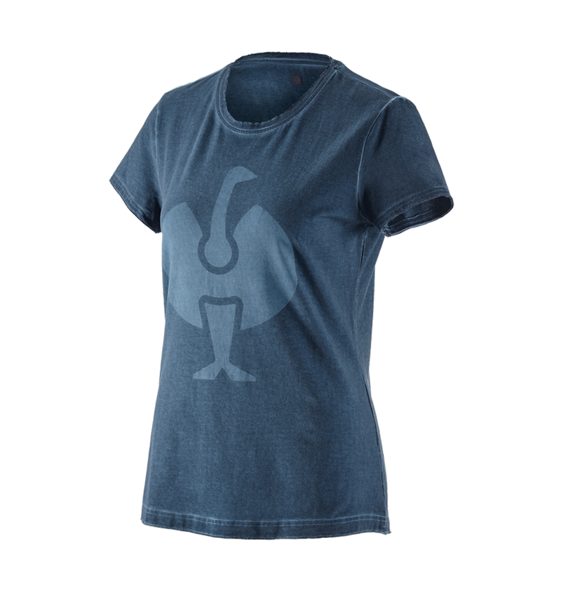 Shirts, Pullover & more: T-Shirt e.s.motion ten ostrich, ladies' + slateblue vintage
