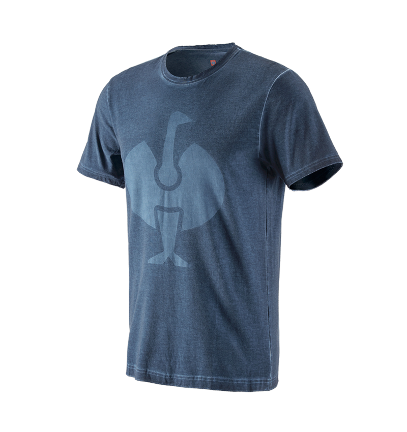 Hauts: T-Shirt e.s.motion ten ostrich + bleu ardoise vintage