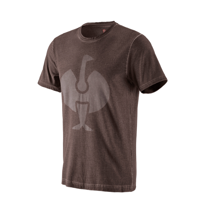 Hauts: T-Shirt e.s.motion ten ostrich + marron vintage 2