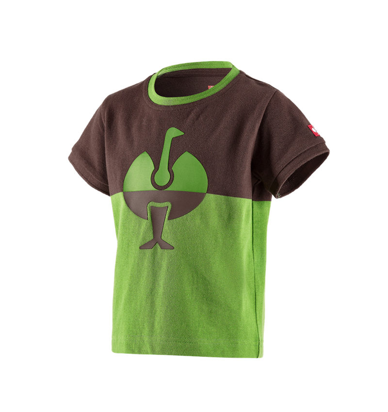 Hauts: e.s. Pique-Shirt colourblock, enfants + marron/vert d'eau 2