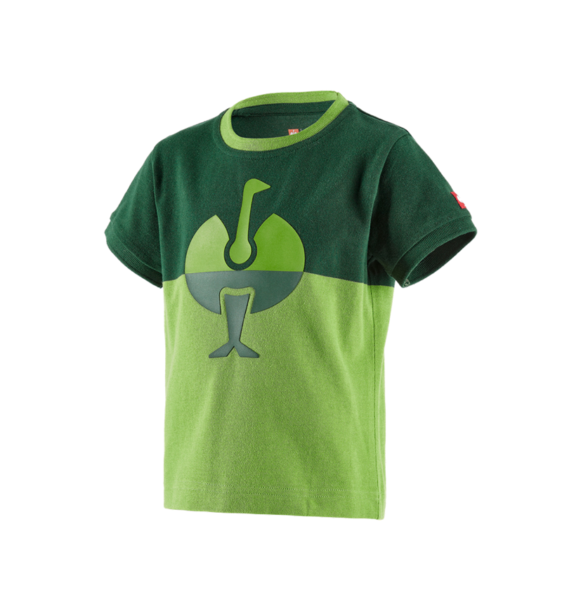 Themen: e.s. Piqué-Shirt colourblock, Kinder + grün/seegrün 2
