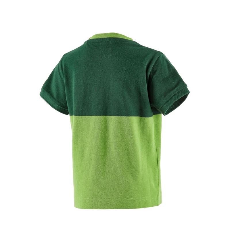Shirts & Co.: e.s. Piqué-Shirt colourblock, Kinder + grün/seegrün 3
