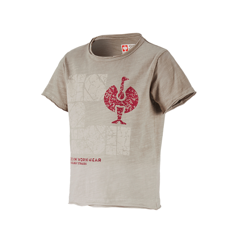 Shirts & Co.: e.s. T-Shirt denim workwear, Kinder + taupe vintage 1