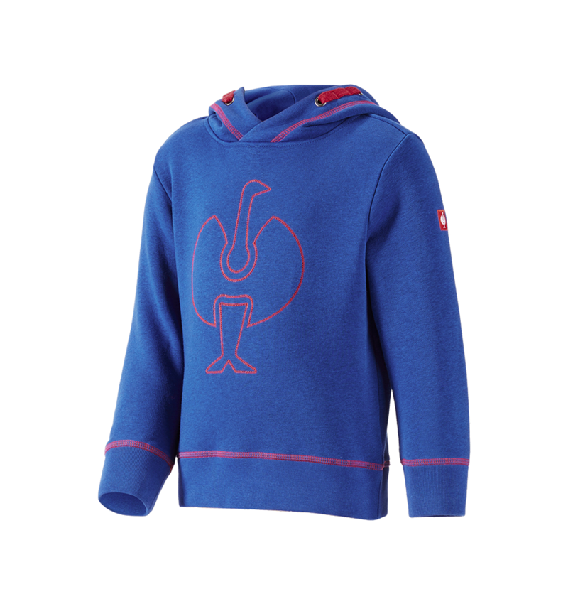 Shirts & Co.: Hoody-Sweatshirt e.s.motion 2020, Kinder + kornblau/feuerrot 1