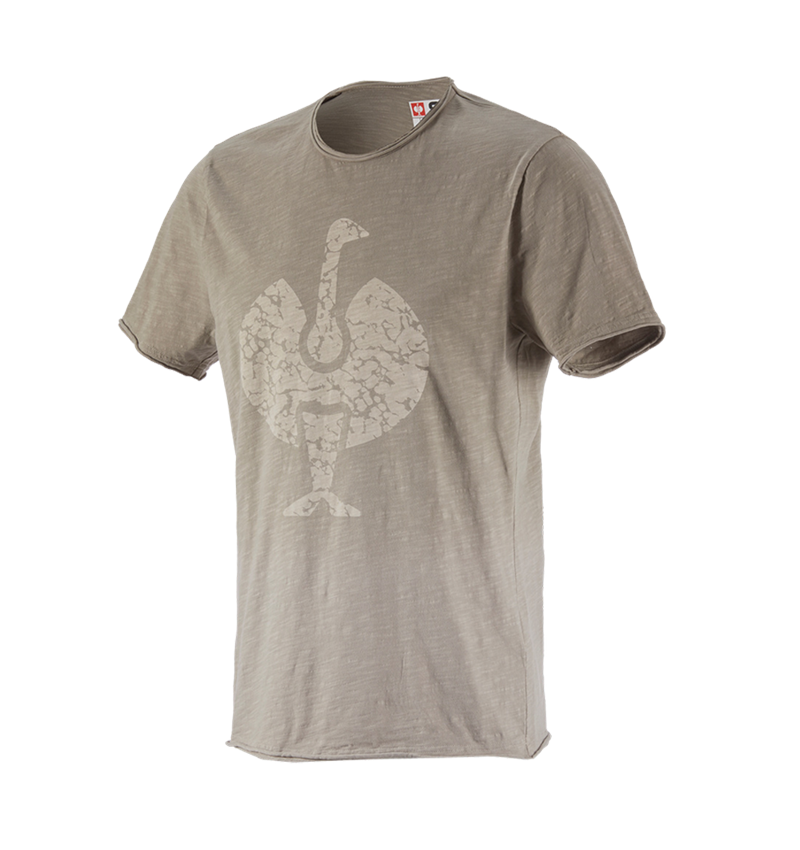 Hauts: e.s. T-Shirt workwear ostrich + taupe vintage 2