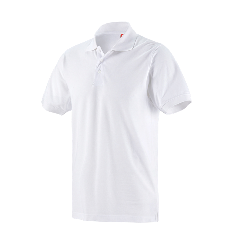 Shirts & Co.: Piqué-Polo e.s.industry + weiß