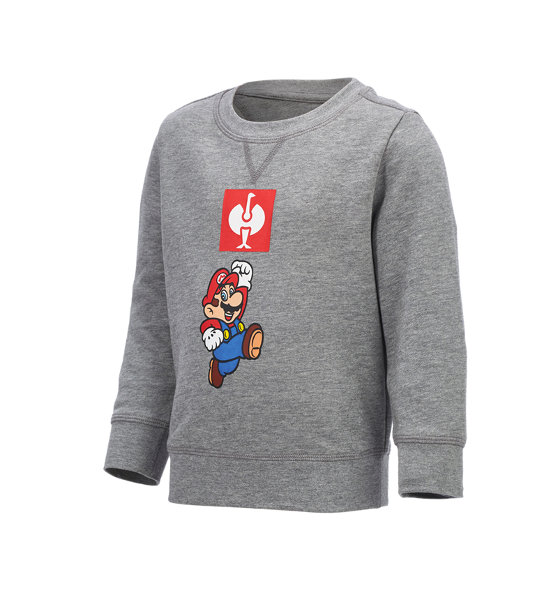 Collaborations: Super Mario Sweatshirt, enfants + gris mélange