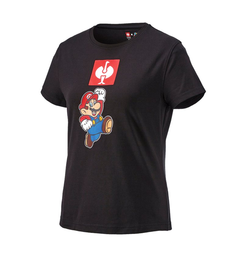 Kollaborationen: Super Mario T-Shirt, Damen + schwarz 2