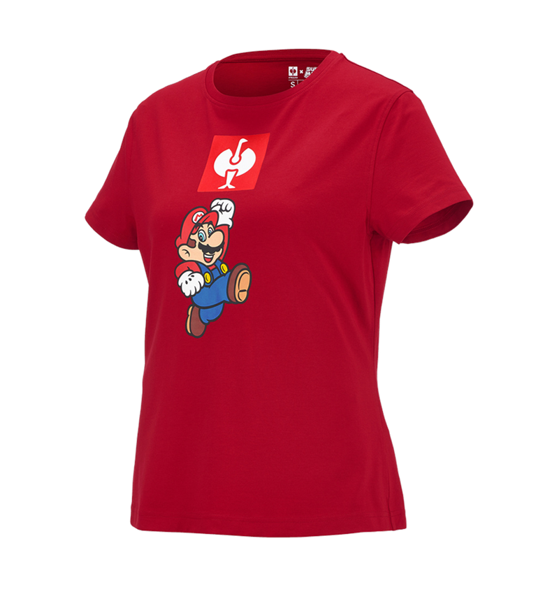 Hauts: Super Mario T-Shirt, femmes + rouge vif 1