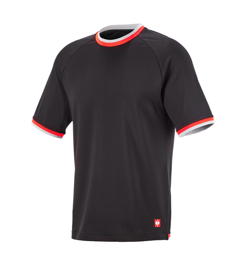 Shirts & Co.: Funktions T-Shirt e.s.ambition + schwarz/warnrot 6