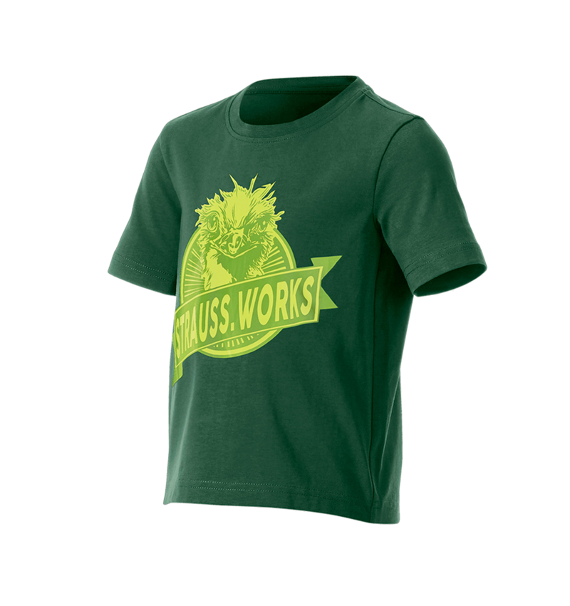 Vêtements: e.s. T-shirt strauss works, enfants + vert