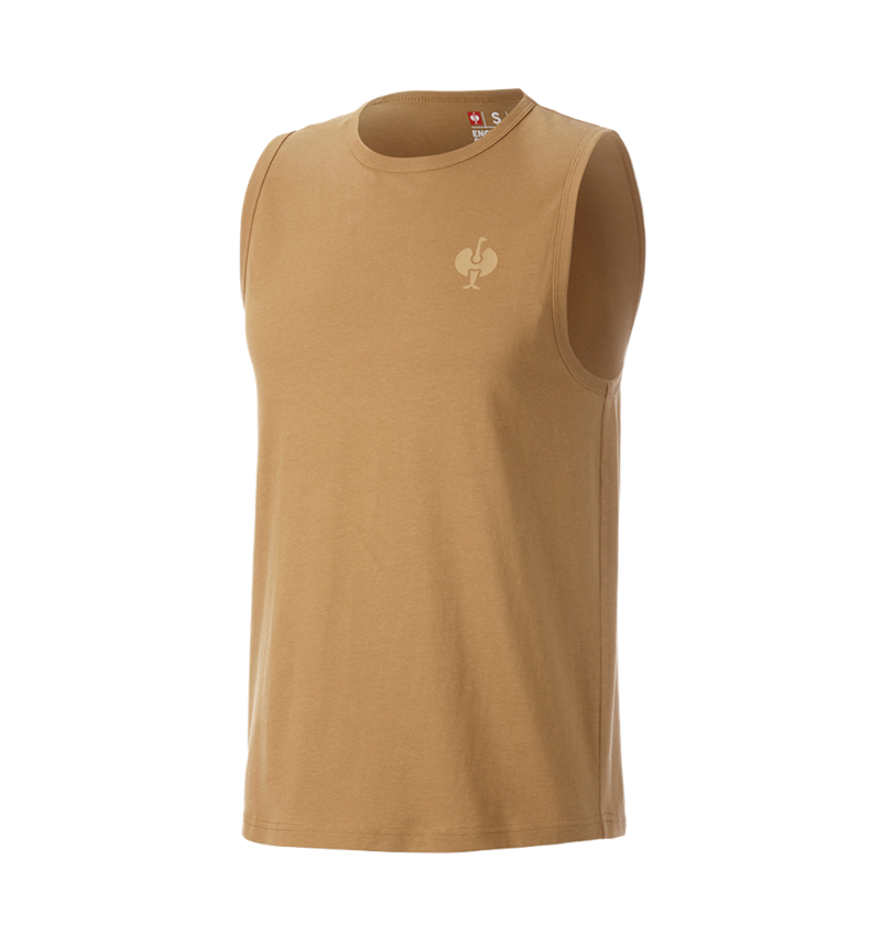 Clothing: Athletics shirt e.s.iconic + almondbrown