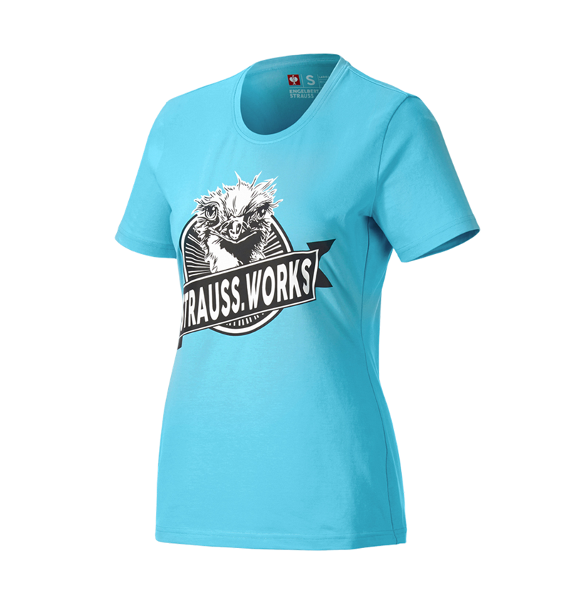 Hauts: e.s. T-shirt strauss works, femmes + lapis turquoise 4