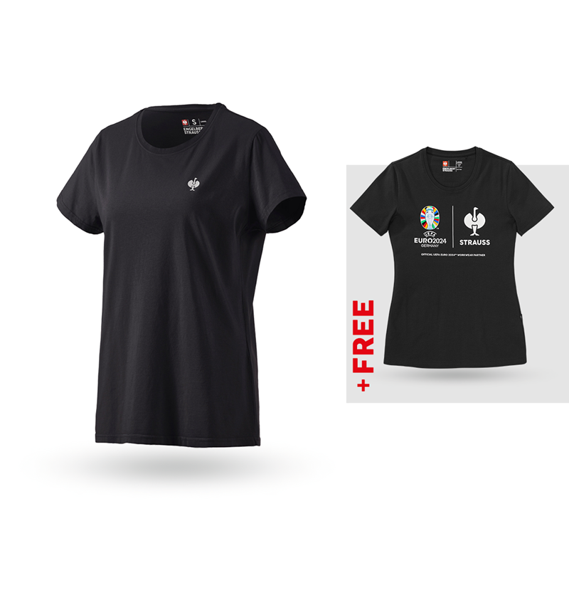 Collaborations: SET:T-Shirt e.s.motion ten pure,ladies'+free shirt + oxidblack vintage