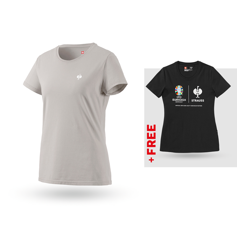 Collaborations: SET:T-Shirt e.s.motion ten pure,ladies'+free shirt + opalgrey vintage
