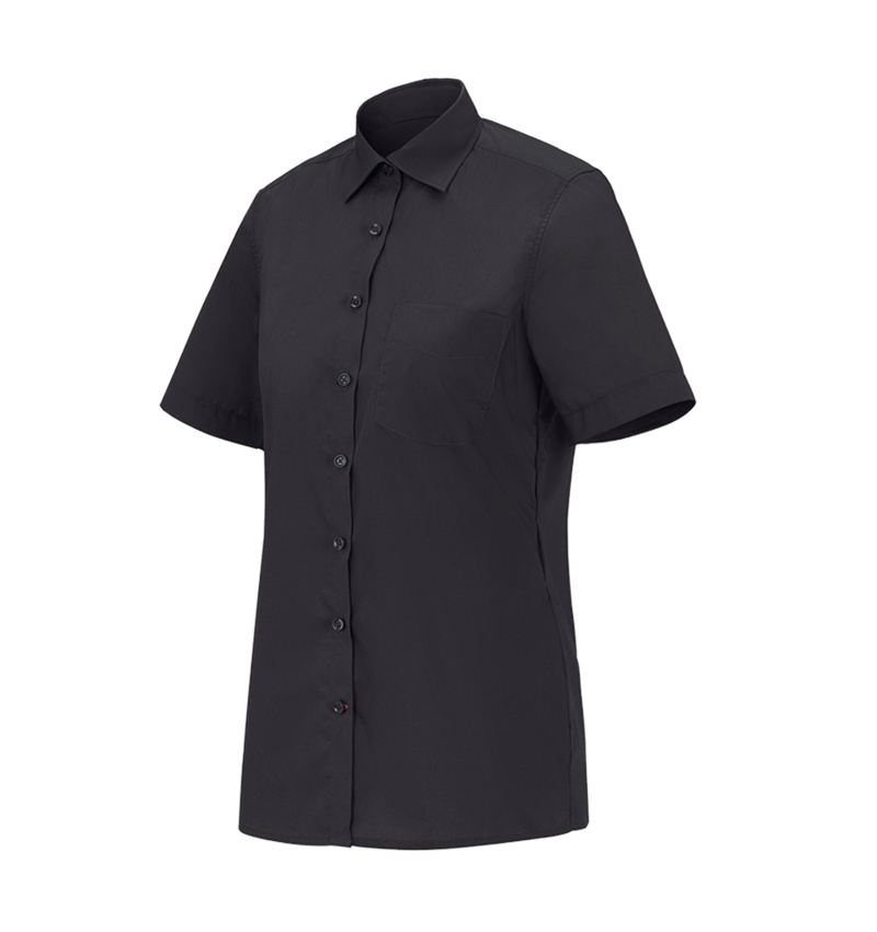 Shirts, Pullover & more: e.s. Service blouse short sleeved + black