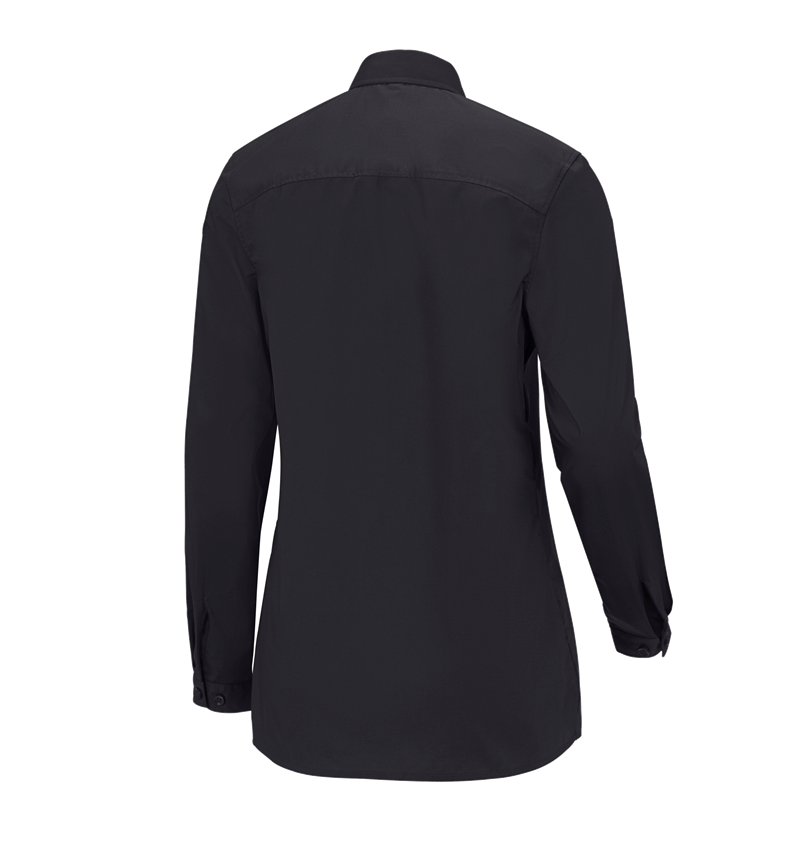 Shirts & Co.: e.s. Servicebluse langarm + schwarz 1