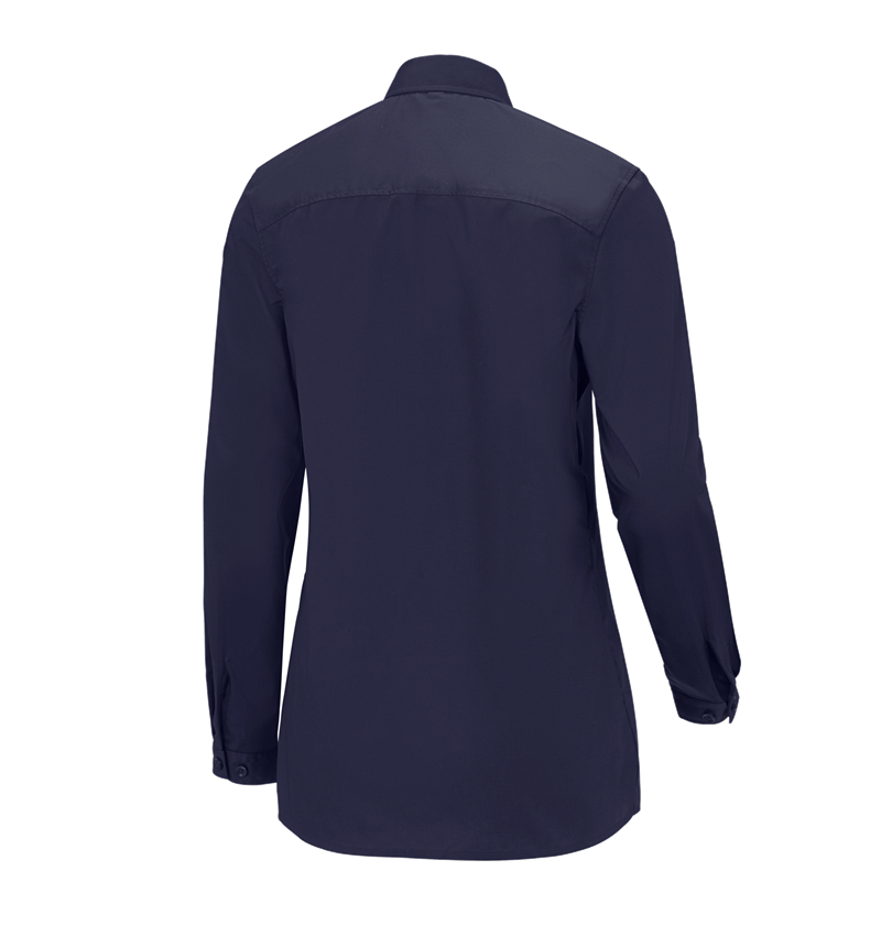 Shirts & Co.: e.s. Servicebluse langarm + dunkelblau 1