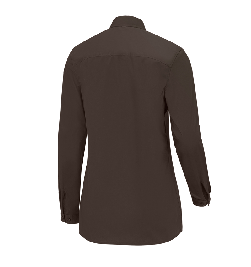 Shirts & Co.: e.s. Servicebluse langarm + kastanie 1