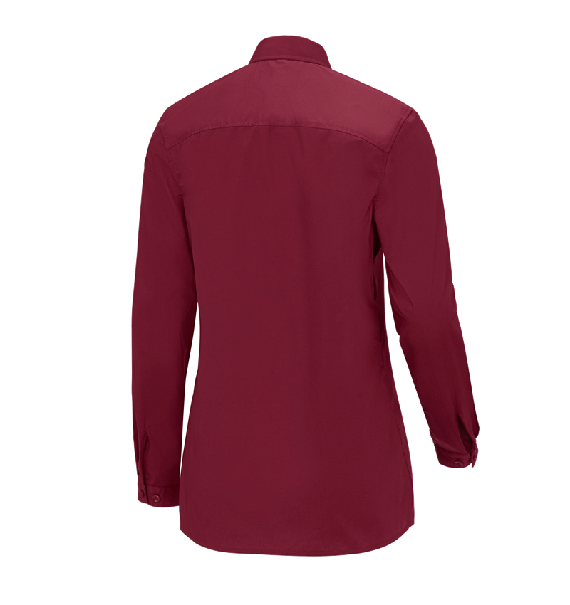 Shirts & Co.: e.s. Servicebluse langarm + rubin 3