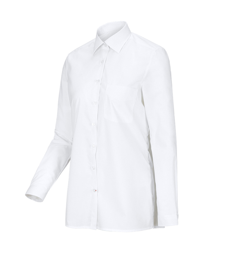 Shirts & Co.: e.s. Servicebluse langarm + weiß