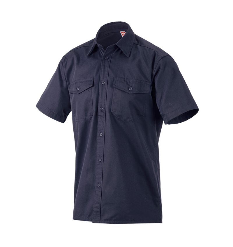 Topics: Work shirt e.s.classic, short sleeve + navy 2