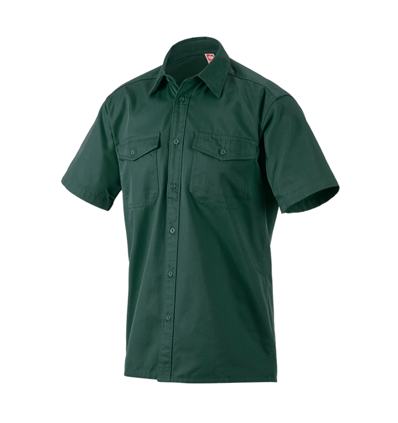 Topics: Work shirt e.s.classic, short sleeve + green