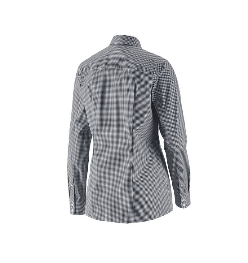 Topics: e.s. Business blouse cotton str. lad. regular fit + black checked 1