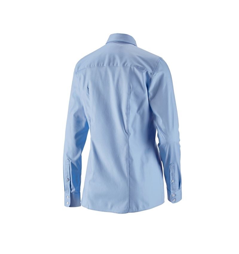 Themen: e.s. Business Bluse cotton stretch, Damen reg. fit + frostblau 3