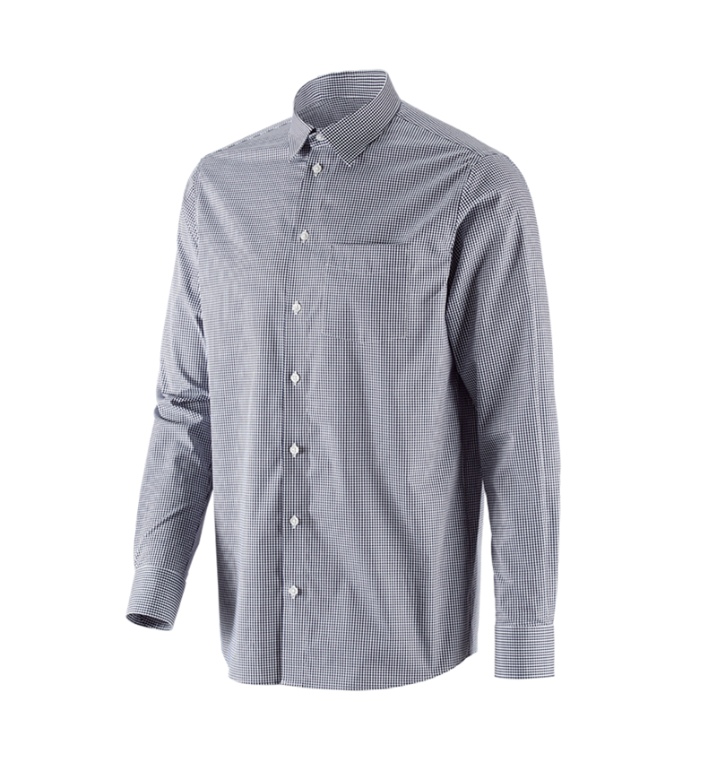 Shirts, Pullover & more: e.s. Business shirt cotton stretch, comfort fit + navy checked 3